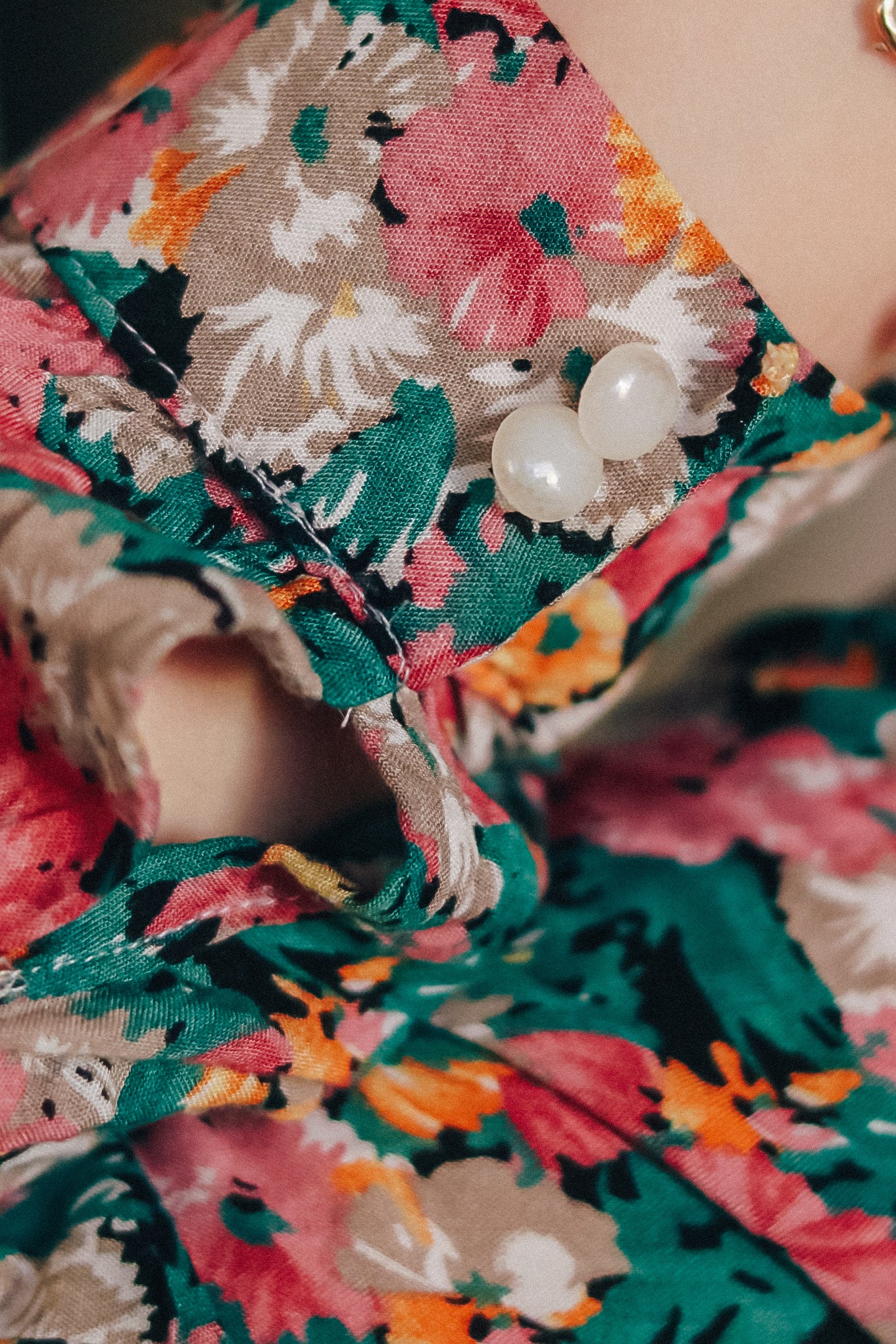 Détails de la chemise Priya et ses boutons