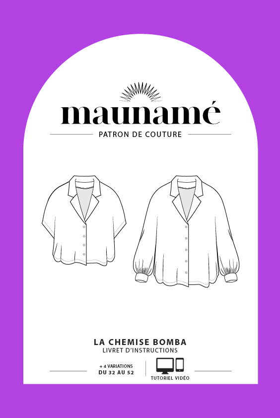 la chemise bomba du 32 au 52 patron de couture pour femme à coudre