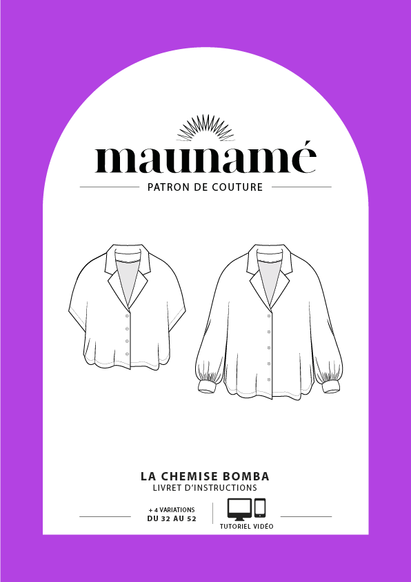 la chemise bomba du 32 au 52 patron de couture pour femme à coudre 